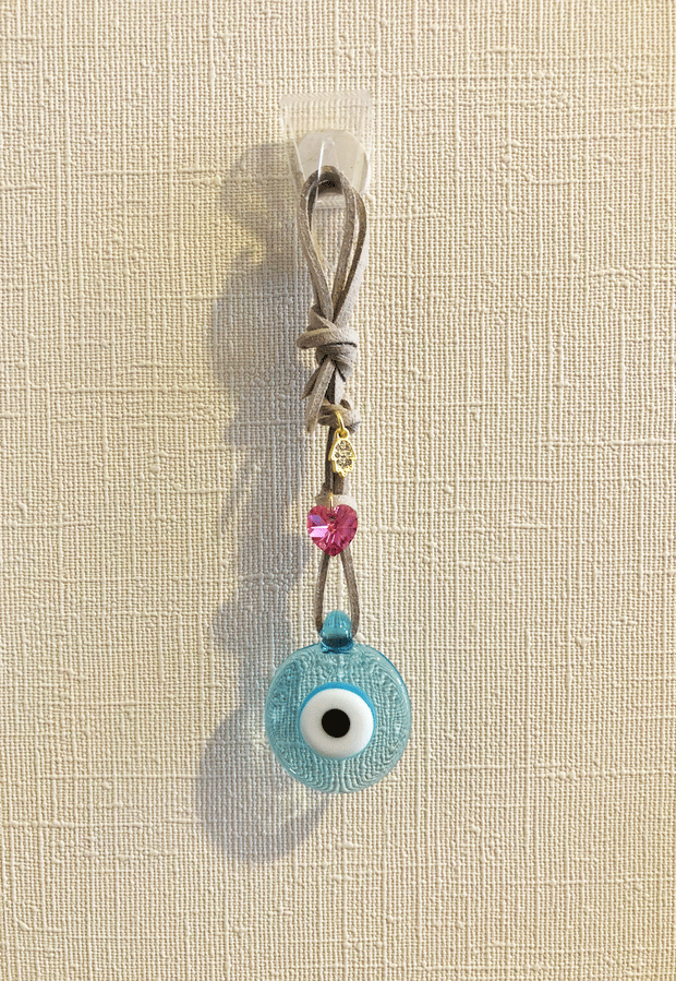 Amuleto Corazon Hamsa Strass