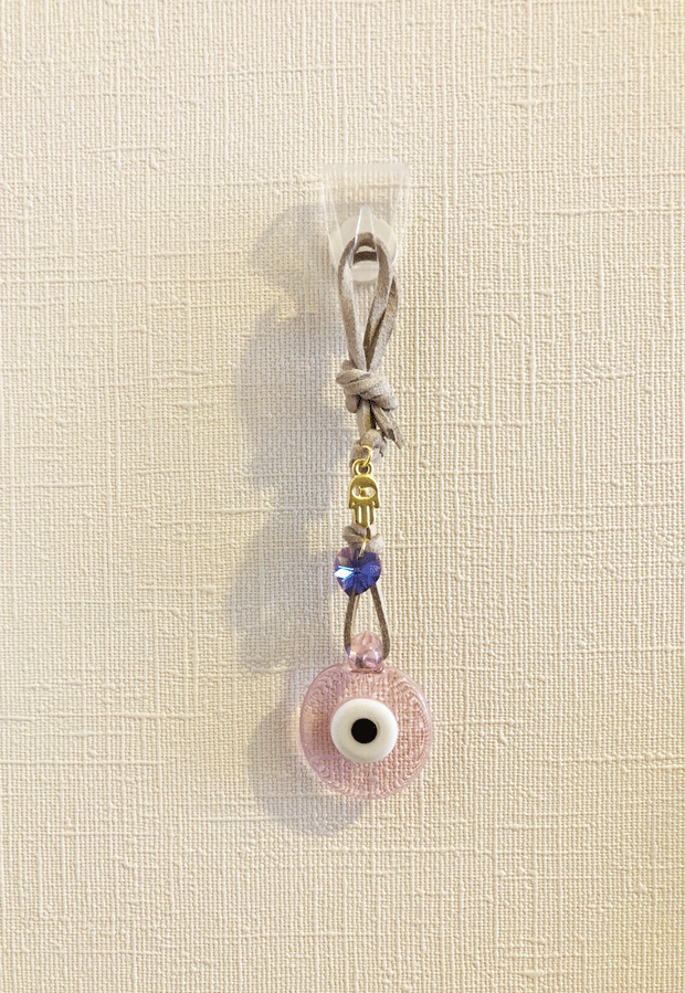 Amuleto Corazon Hamsa Rosa