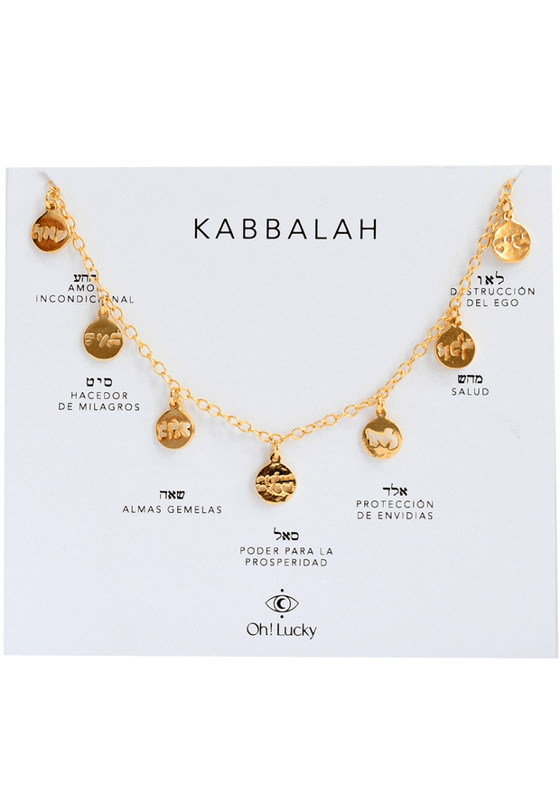 Collar Kabbalah 72 nombres de D's Dorado