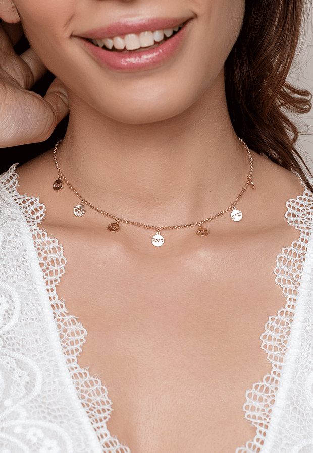 Collar Kabbalah 72 nombres de D's Dorado