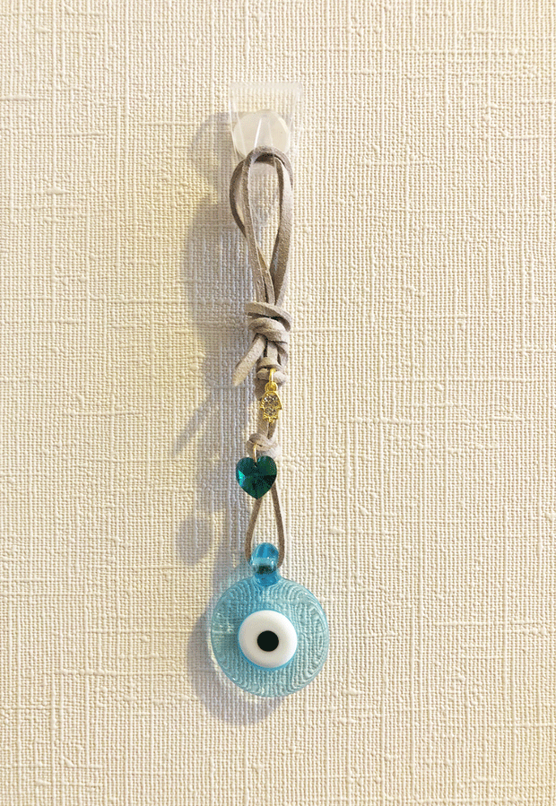 Amuleto Corazon Hamsa Strass